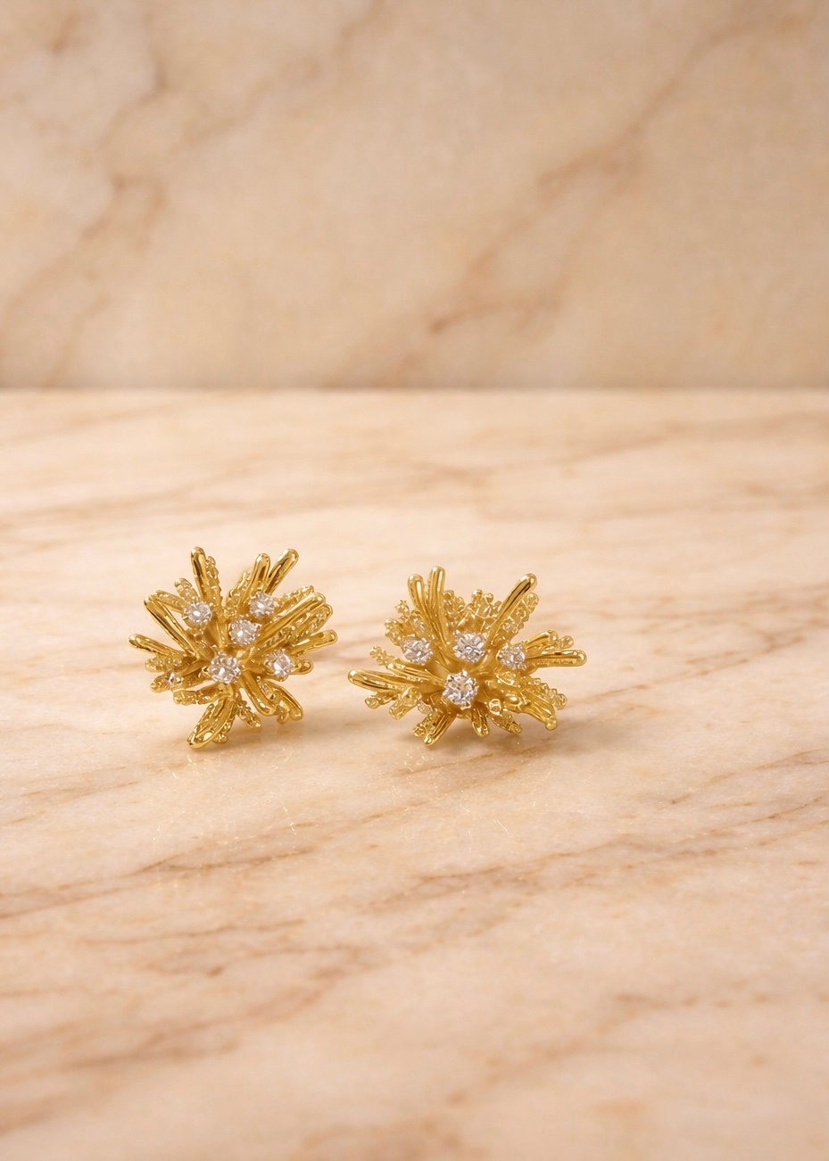 PENDIENTES DE BOTÓN
 AGAVE GOLD