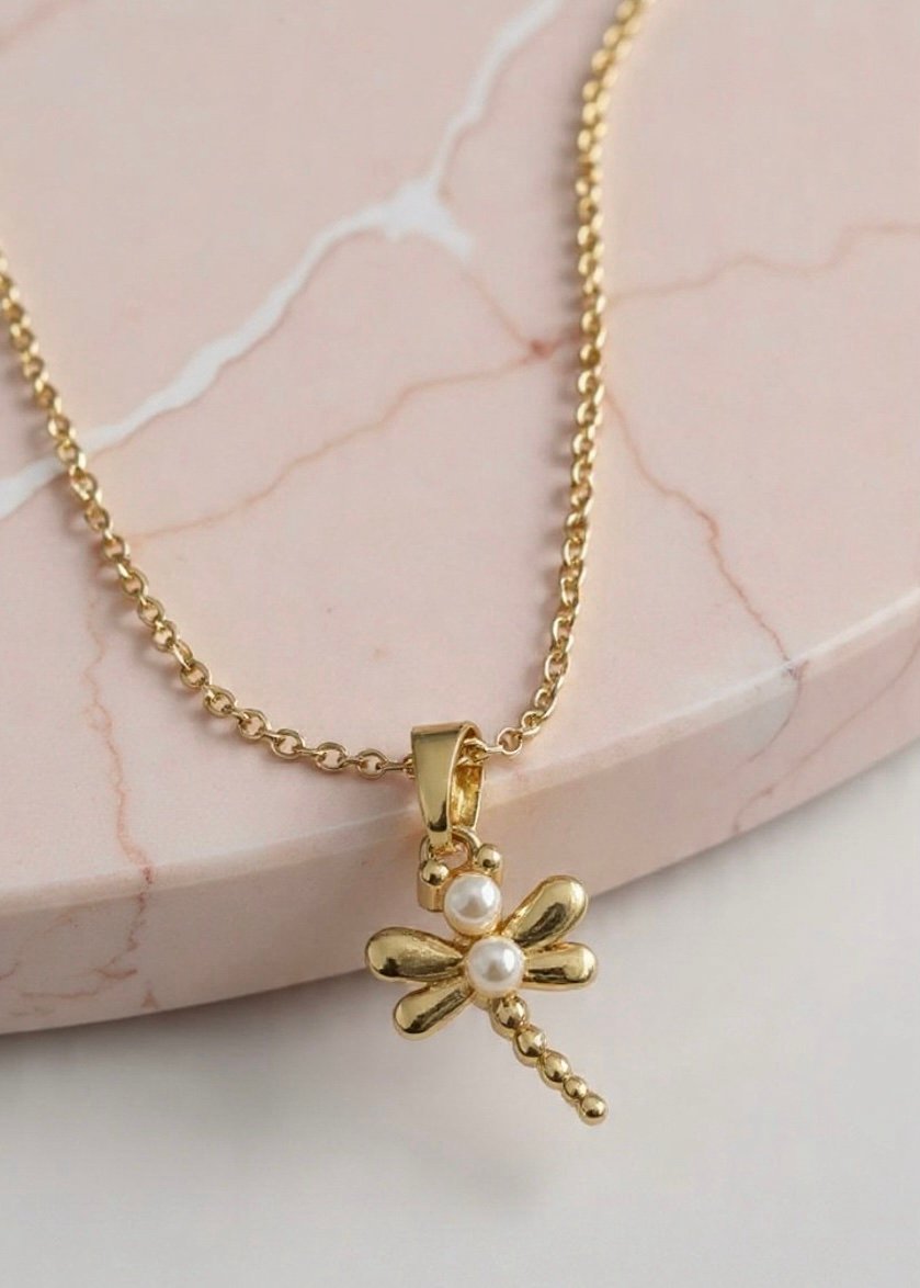 COLLAR LIBÉLULA PERLAS
