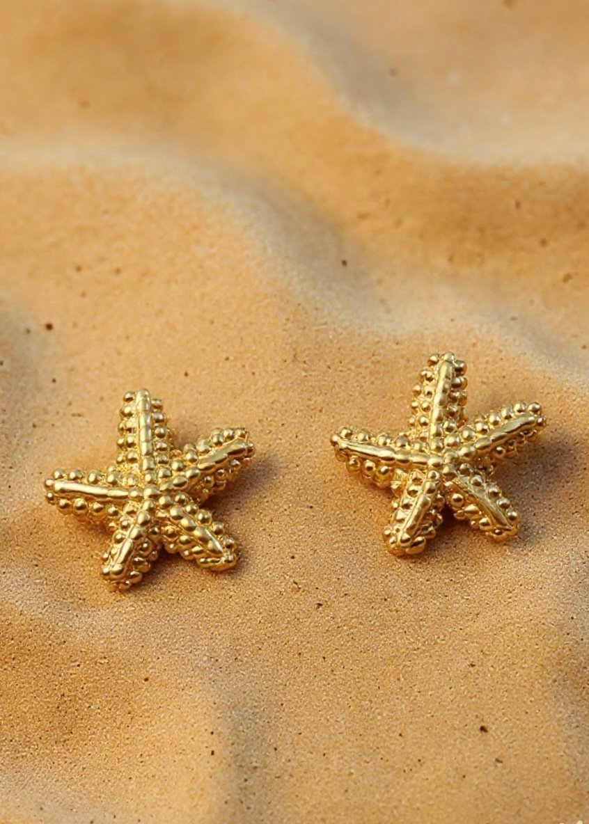 PENDIENTES DE BOTÓN ESTRELLA MARINA