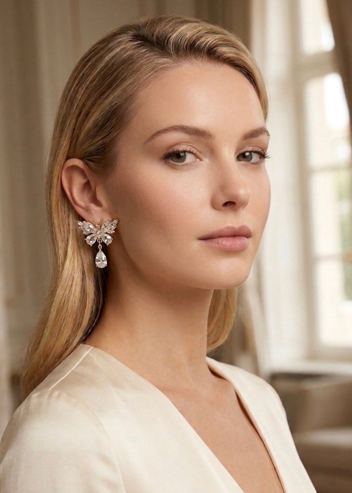 PENDIENTES DE GOTA MARIPOSA