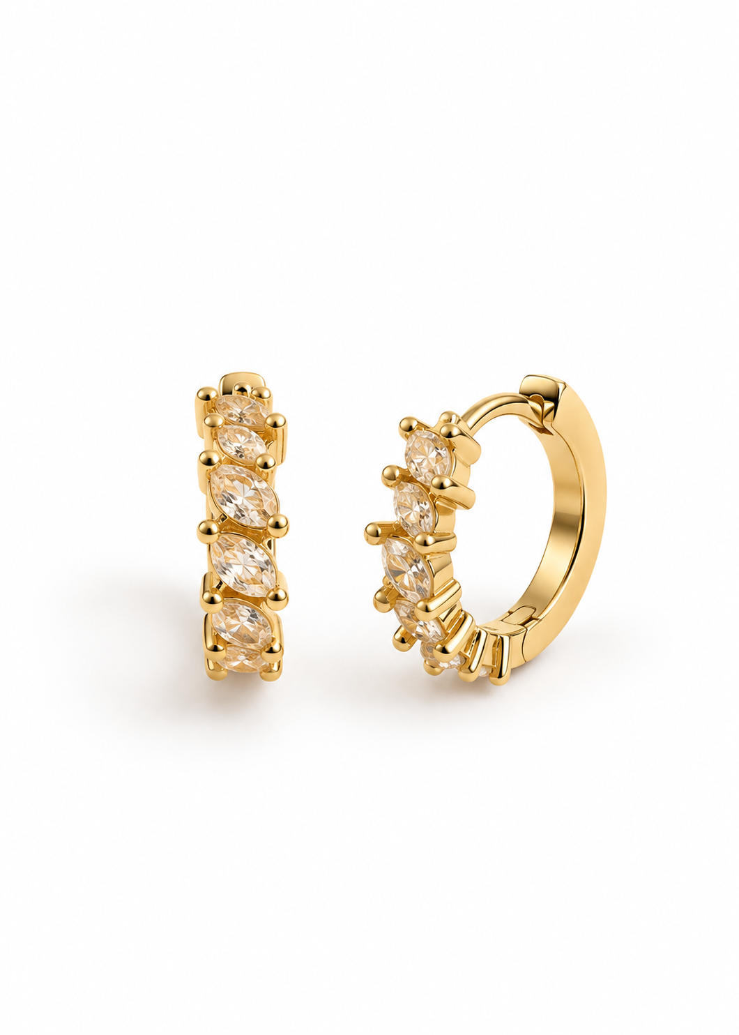 PENDIENTES DE ARO CIRCONES LEON RODIO